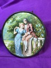 Antique Flue Cover Victorian Era Courtship Courting Couple 4 5 Germany     D44