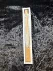 Vintage Pierced Wood Folding Hand Fan Intricate Carved Openwork Tassel Boxed