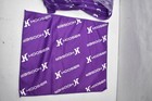 Lot Of 50 Microfiber Shop Towels Rags Purple white Cloths Branded 18  X 15 