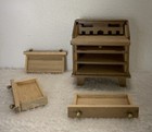 Vintage Dollhouse Concord Miniature 1855 Winthrop Desk 1 1 2 Solid Wood New Box