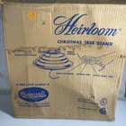 Vtg Heirloom Spincraft Musical Rotating Christmas Tree Stand  1959 Gold  read