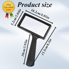 10x Magnifying Glass Rectangle Reading Magnifier Large Handheld