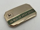 Vintage 1990 John Deere   Co  Go With The Green Service Gold Tone Belt Buckle