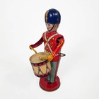 J  Chein   Co  Usa Tin Litho Parade Drummer Boy - Vintage Wind Up Toy Working