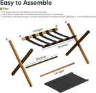 Luggage Rack  Folding Luggage Rack For Guest Room  Walnut Bamboo Suitcase Stand 