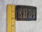 Vintage 1976 Heavyweight Brass Khey Country Music Station Belt Buckle 3 25x2 25