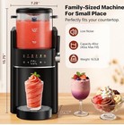 2-in-1 Countertop Slushie   Soft Serve Ice Cream Machine  Black  1 Hopper