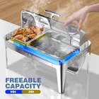 Pyy Chafing Dish Buffet Set  Stainless Steel Chafing Server Set   3 Half-size 