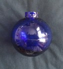 Cobalt Blue 3 Mold Glass Target Ball Patent Date Sept 14  1880 - Small Size