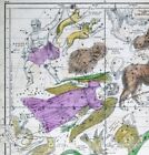 1835 Burritt Celestial Star Map Spring Sky Constellations Zodiac Hydra Leo Virgo