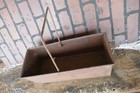 Antique Wood Stove   Ranges Slide In Tin Ash Pan With Swing Carrying Handle 6x7