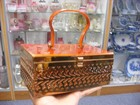 Vintage Mid Century Modern Retro Lucite   Metal Purse