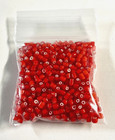 Vintage Venetian Transp  Red orange White Heart Beads  Approx  2 7x2 4mm   25gr