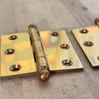 Pair Of Antique Russwin Solid Brass Door Hinges 2 5   