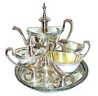 Vintage 1930s Wilcox International Silver Co  marie Louise  Silverplate Tea Set