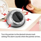 Long Ring Bell Alarm Loud 60-minute Kitchen Cooking Wind Up Timer Mechanical Us