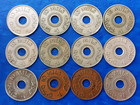 Complete Set Of Israel Palestine 10 Mils British Mandate - Lot Of 12 Coins