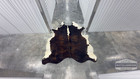 Cowhide Rug Tricolor Brindle Leather Size 77   x71    - 108
