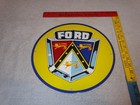 Vintage 11 3 4 In Ford Automobile   Truck Adv  Sign Heavy Metal Porcelain  s 217