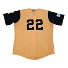 Kinston Indians Game Worn   Signed  22 Ot Authentics Breast Cancer Jersey