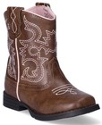 Wonder Nation Toddler Girl s Brown Square Toe Western Cowboy Boots Shoes  9-10