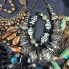 Junk Drawer Jewelry Lot - Mixed Media Crafts - Vintage To Now Broken Jewelry