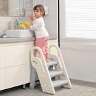 Stool For Bathroom Sink  Adjustable 3 Step Stool For  Toilet Potty Training