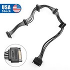 Sata Power 15 Pin 1 Male To 5 Female Splitter Hard Drive Adapter Cable Hdd Ssd