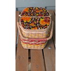 Vintage Woven Wicker Sewing Basket