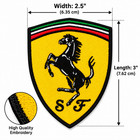 Ferrari Sport Car Racing Embroidered Patch Shield Applique Iron On Jacket