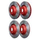 For Acura Integra 24-26 Cross Drilled 1-piece Front   Rear Brake Rotor Set