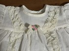 Vintage Mini World Girls Newborn Ivory Lace Trim Dress Usa Euc