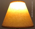 Oiled Kraft Lamp Shade Clip-on Bulb Style Rustic Country Cottage Cabin 9 Inch