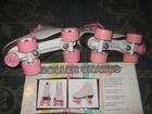 Clean Vintage Roller Derby White Hot Pink 4 Wheel Quad Skates Women   s Size 7-8