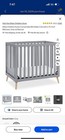 Delta Children Essex Convertible Mini Baby Crib With Mattress  Grey natural