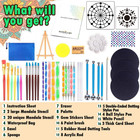 Mandala Dotting Tools Painting Kit - Rock Dot Paint Stencils Tool Set Art Craft