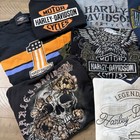 Harley Davidson Women   s Bundle 8 Pcs Graphic Tees Skull Rhinestone Nwot Euc Lot