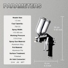 Hvlp Paint Spray Gun Kit With 1 5mm Nozzle 400ml Cup Auto Gravity Feed Painting
