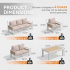 Aluminum Patio Furniture Set Luxury Outdoor Sectional 6  Olefin Cushions Tables
