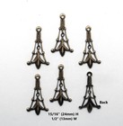  0522 Antiqued Brass Open Filigree W top Ring - 6 Pcs