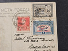 1930 Zeppelin Overprint Stamps On Peru Postcard Lake San Pedro Peru Aviation