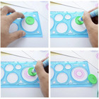 1 Set Geometry Spirograph Drawing Stencils Art Craft Ruler Set Kids - New