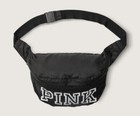 Victoria s Secret Pink Convertible Backpack Fanny Pack Black Logo New