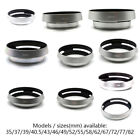 Universal Metal Tilted Vented Lens Hood For Olympus Leica Contax Fuji Nikon Sony