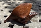 Carved Ironwood Spiral Conch Sea Shell Sculpture Figurine