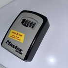 Master Lock 4 Digit Locking Combination Wall Mount Key Lock Box Grey Black Steel