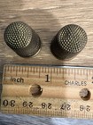 Old Vintage Brass  austria  Signed Sewing Thimbles   2  Pre-owned