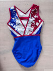 Quatro Gymnastics Leotard Red White And Blue