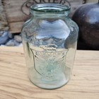 Antique Glass Jar Bishop s 1 Quart Pristine   Seeded    San Diego