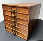 Vintage Weis Wooden Quarter Sawn Oak File Cabinet 6 Drawer